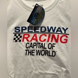 Speedway Racing Ladies Cut White T-Shirt